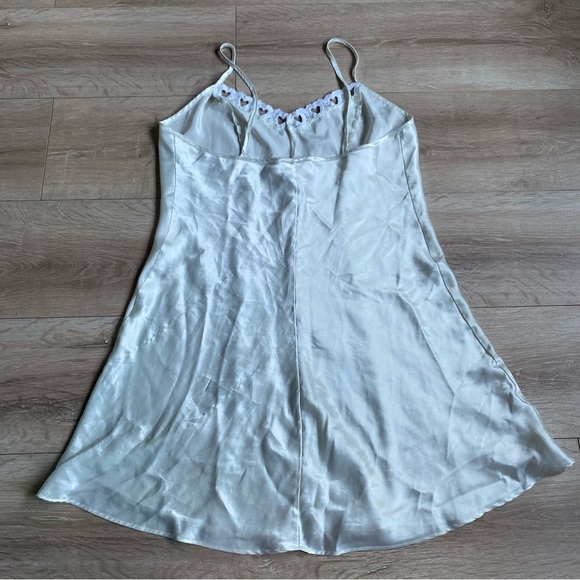 Vintage Le Boudoir Slip dress lingerie heart cut out  collar - Picture 2 of 9